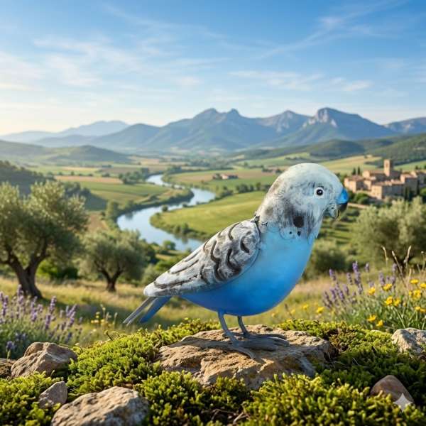 Schöner Wellensittich ca. 14 cm - Dekofigur